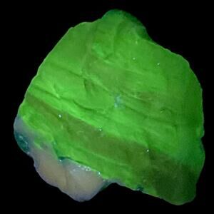 Blue Cobalt Milk Glass Infused Art Glass Cullet Manganese Glow Glass #4GL155